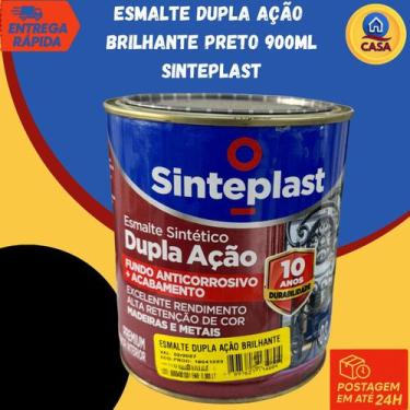 Imagem de Tinta Esmalte Dupla Ação Brilhante Preto 900ml Sinteplast