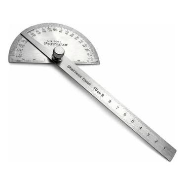 Imagem de Goniômetro Transferidor De Grau Sm 0-180 Aço Inoxidável - NebiMagazine