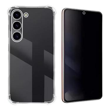 Imagem de Kit Capinha TPU + Película Privacidade Fosca para Samsung Galaxy S24 P