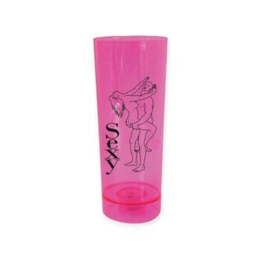 Imagem de Copo Long Drink com Posição do Kamasutra com LED Cristal os 350ml Transparente para Div...