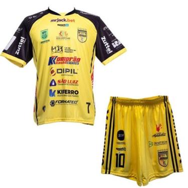 Imagem de Conjunto Masculino Jaraguá Futsal Sport+ Oficial de Jogo, Amarelo, EG