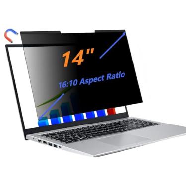 Imagem de JiSiTeCai Tela magnética removível de privacidade para laptop (Preto14")