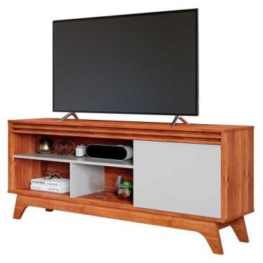 Imagem de Rack para Sala Tv até 55" Grecia Cinamomo/Off White - Permobili