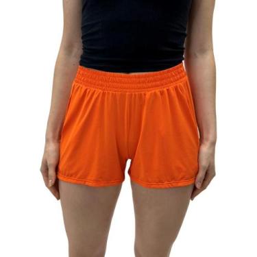 Imagem de Saída de Praia Sol e Energia Shorts Curto Feminino, P, Laranja