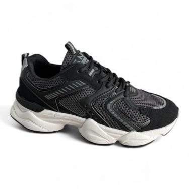 Imagem de Tênis SNK Casual Feminino Moderno Cadarços Conforto Ramarim, preto, 38