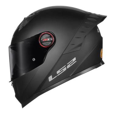Imagem de Capacete LS2 FF358 Pro Monocolor Preto Fosco Com Spoiler, Preto Fosco,