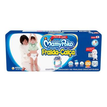 Imagem de KIT 4 FRALDA CALCA MAMYPOKO SUPER SECA XXG/24 un (AZUL)