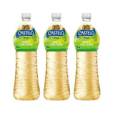 Imagem de Vinagre de Álcool Colorido Castelo 750ml Kit com 3 Unidades