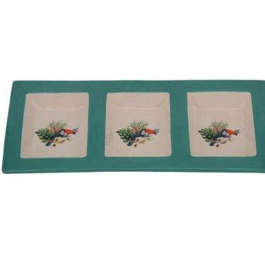 Imagem de Petisqueira de ceramica tucano 34,5cm x 16cm x 3,5cm - BTC Decor