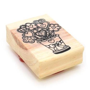 Imagem de Carimbo Arte Fácil Vaso com Coração CA-800 - 4,8x6cm