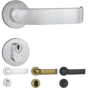 Imagem de Fechaduras stam externa porta madeira 803/39 roseta redonda, INOX ESCO
