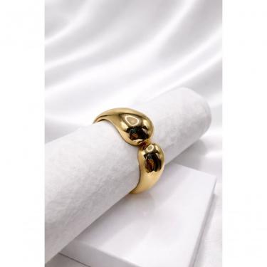 Imagem de Bracelete Feminino 13001D em Liga Metálica Largo 6cm X 5cm Dourado Moderno Elegante