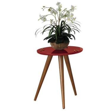 Imagem de Mesa Lateral Sorelle Vermelha - HB Móveis, Vermelha