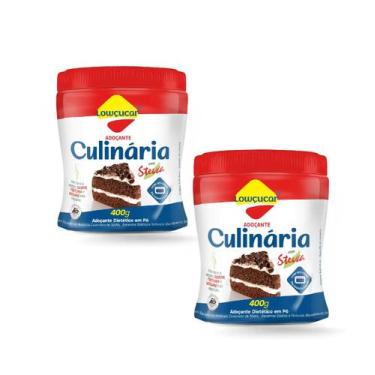 Imagem de Adoçante Culinário Com Stévia Lowçúcar 400g - Kit 2 Potes