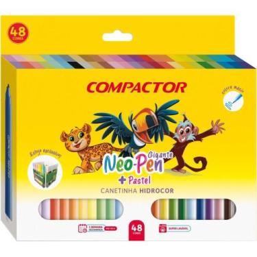 Imagem de Caneta Hidrografica NEO-PEN Gigante Pastel 48CORES PCT.C/05 - Compacto