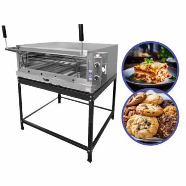 Imagem de Forno Lastro Para Pizzaria Padaria e Confeitarias Elétrico 220V 80x60C