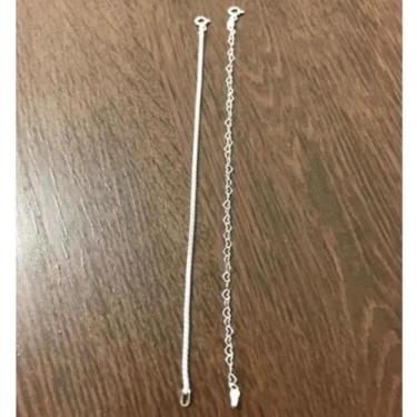 Imagem de Kit 2 Pulseira Pipoca E Coração Prata Legítima 925 - Lojas La&Amp;Ny, 
