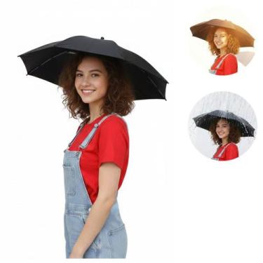 Imagem de Chapéu Guarda-Sol/Chuva Impermeável - Proteção UV Pesca Trilha Camping