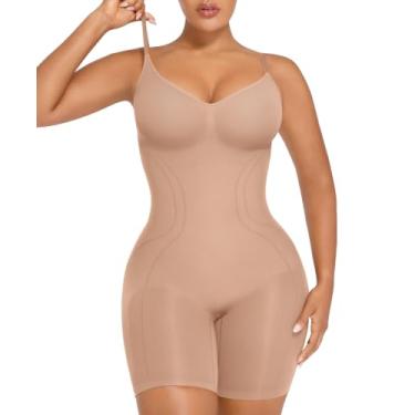 Imagem de SHAPELLX Modelador para mulheres, controle de barriga, compressão, sem costura, modelador corporal emagrecedor, parte superior da coxa, slim levanta bumbum, Areia quente, 5G