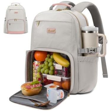 Imagem de Mochila LOVEVOOK 43 cm para Notebook 17" Isolada CinzaRosa