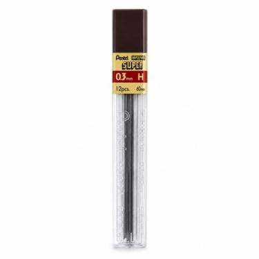 Imagem de Grafite Hi-Polymer Super 0.3mm H 2H HB B com 12 Unidades por Tubo Mina