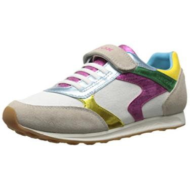 Imagem de Geox Tênis Junior Eliott 5 (bebê/criança pequena/criança grande), Branco/multicolorido, 8 Toddler