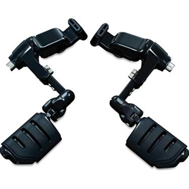 Imagem de Kuryakyn Gloss Black Ergo III Adjustable Cruise Mounts w/Black Trident Dually Pegs