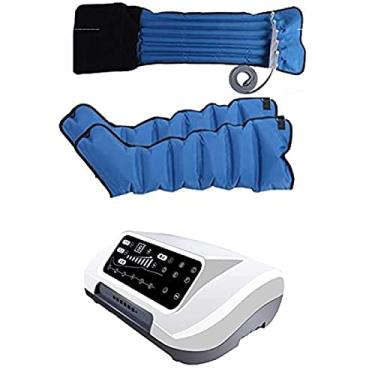 Imagem de LILAODA Massageador de compressão de ar, pressoterapia, perna, braço, massageador de cintura, circulação, deslizante, pressão, dispositivo de massagem pressão e tempo fáceis de configurar, 1 cintura e