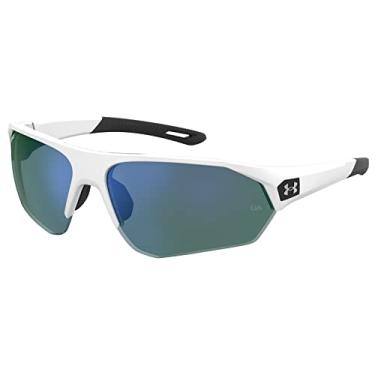 Imagem de Under Armour Óculos de sol masculino Playmaker Wrap branco/preto, 72 mm, 10 mm