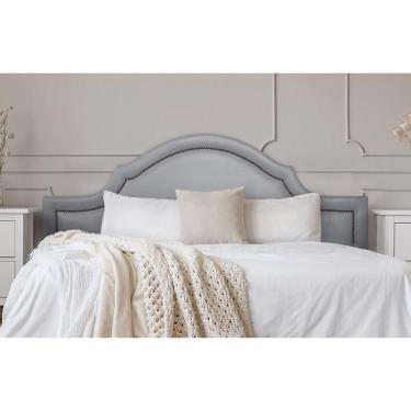Imagem de Cabeceira Queen Provençal 160x60cm Courino Cinza - T. Fumê