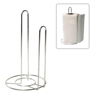 Imagem de Suporte Para Rolos Porta Papel Toalha Mesa Bancada Vertical 15x15cm