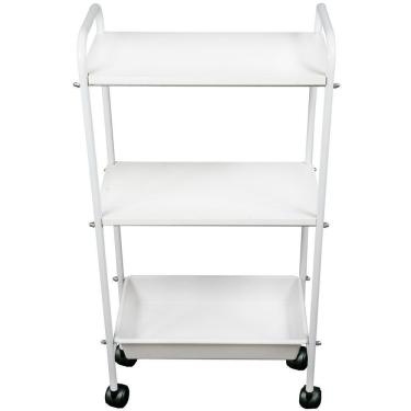 Imagem de Carrinho Auxiliar Manicure Estetica 2 Prateleiras 1 Bandeja