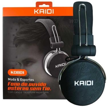 Imagem de Fone De Ouvido Bluetooth Sem Fio Kaidi Kd801 Preto