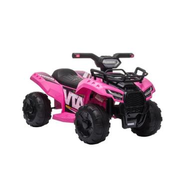 Imagem de Quadriciclo Elétrico Infantil Rosa com Musica USB e AUX Sons Luzes Faróis Acendem Até 20kg Bel Fix