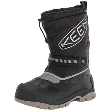 Imagem de KEEN Bota infantil unissex para inverno Snow Troll com isolamento à prova d'água, Preto/prata, 11 Little Kid