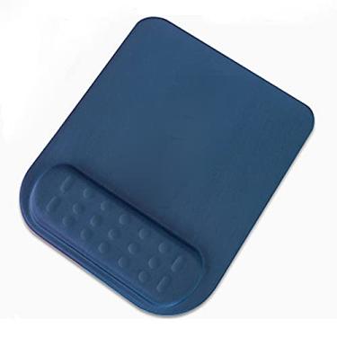 Imagem de Mouse Pad, tapete de mouse ergonômico com massagem convexa descanso de pulso de silicone e base antiderrapante, mousepad para alívio da dor no computador laptop, 23 cm x 21 cm, azul