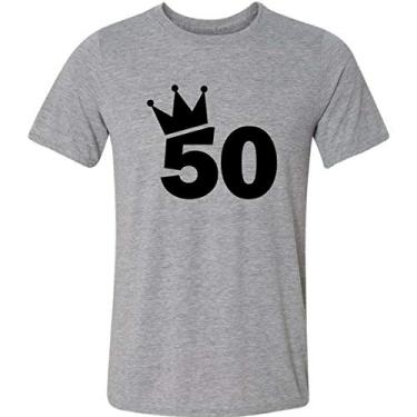Imagem de Camiseta 50 Anos Rei Rainha Cinquenta Anos Aniversário 1980
