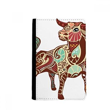 Imagem de Porta-passaporte com símbolo do zodíaco constelação Taurus Notecase Burse capa carteira porta-cartão, Multicolor