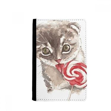 Imagem de Porta-passaporte animal pequeno pirulito aquarela porta-passaporte Notecase Burse capa carteira porta-cartão, Multicolor