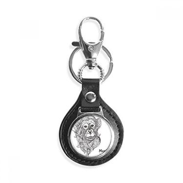 Imagem de Chaveiro de metal de couro macaco com imagem de boca grande de animal chaveiro de carro presente, Multicor