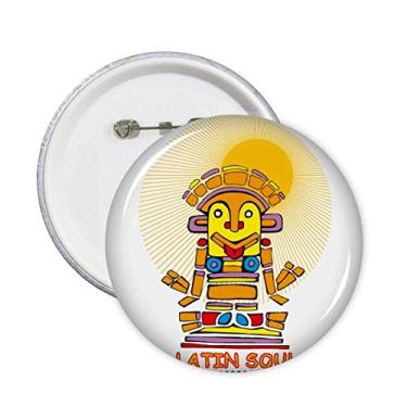 Imagem de Estátua de alma latina do Egito Antigo Alma Latina Estampada Alfinetes Emblema Botão Decoração Acessório 5