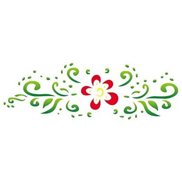 Imagem de Stencil de Acetato para Pintura OPA Simples 10 x 30 cm - 342 Flor Estilizada