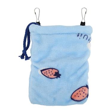 Imagem de Hamster Sleeping Pouch Bag Flannel Warm Soft Hideout Small Pet Hanging Nest Bed with Hooks for Hamster Rat Gliders Small Pets