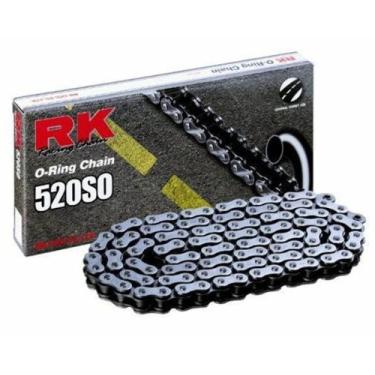 Imagem de RK Racing Chain 520-SO-110 (Série 520) Aço 110 Link Tradicional Street e Off-Road Corrente O-Ring com Ligação