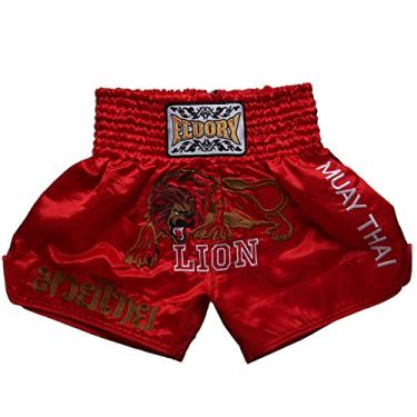 Imagem de FLUORY Shorts de luta de Muay Thai, shorts de MMA, roupas para treinamento, gaiola, luta, artes marciais, kickboxing, roupas