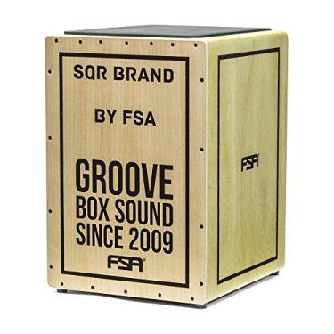 Imagem de Cajon FSA Instrumento de Percussão Profissional Feito à Mão - Graves Profundos, Som de Caixa Nítido, Madeira Brasileira, Design Ergonômico de Inclinação FLC8686 SQR NATURAL