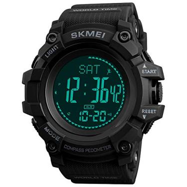 Imagem de S Shock Relógios esportivos militares bússola pedômetro relógio masculino digital à prova d'água relógios eletrônicos masculinos relógio de pulso