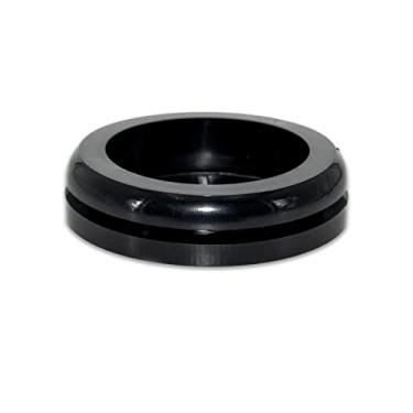 Imagem de Flyshop Plugue de borracha preto de 40 mm, diâmetro interno de 32 mm, argolas de borracha sintética, argolas de arame de firewall de furo de perfuração, redondo, um lado, pacote com 20