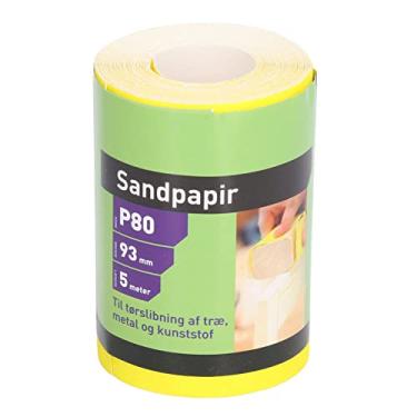 Imagem de 3 Pçs Rolo de Lixa Grão 80, Papel de Lixa de óxido de Alumínio Rolo de Lixa Abrasivo Polimento Carpintaria Papel de Lixa de óxido de Alumínio Amarelo