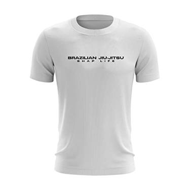Imagem de Camiseta Academia Shap Life Brazilian Jiu Jitsu Treino Cor:Branco;Tamanho:G